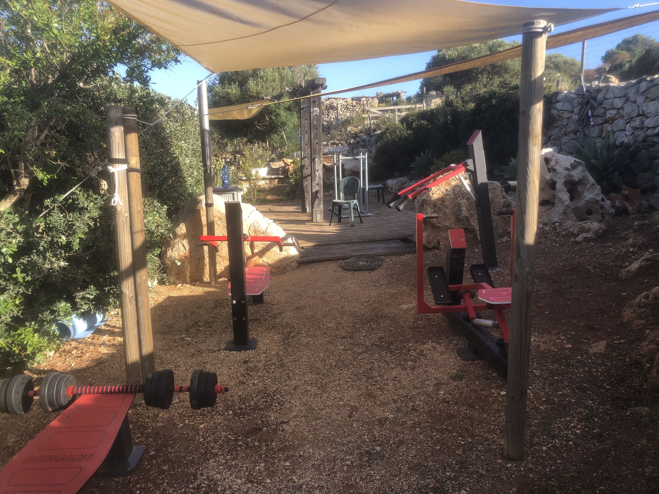 Giardino, area fitness e relax